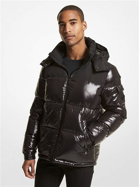 Roseville Quilted Ciré Nylon Puffer Jacket 